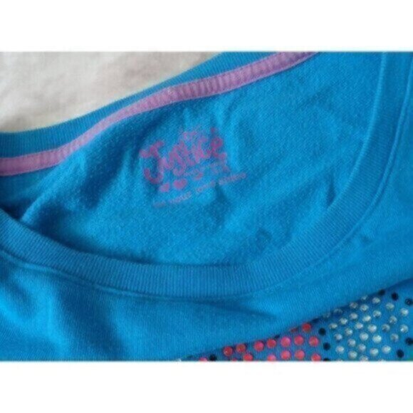 Justice girls size 14 blue Peace sequined sweater - Picture 3 of 4